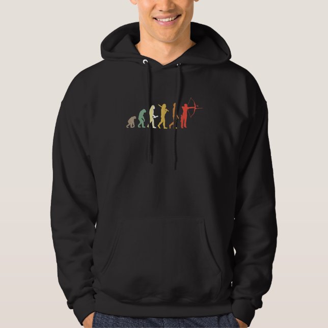Retro-Armbrust-Evolution Für Bogenschützen Hoodie (Vorderseite)