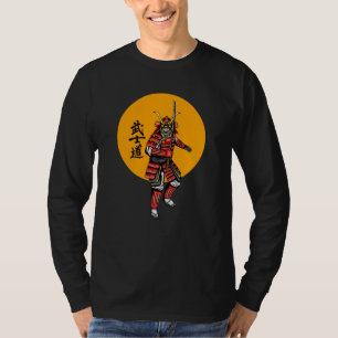 Retro Armored Samurai mit Katana T-Shirt