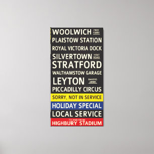 Retro Arsenal FC Bus Scroll Leinwanddruck