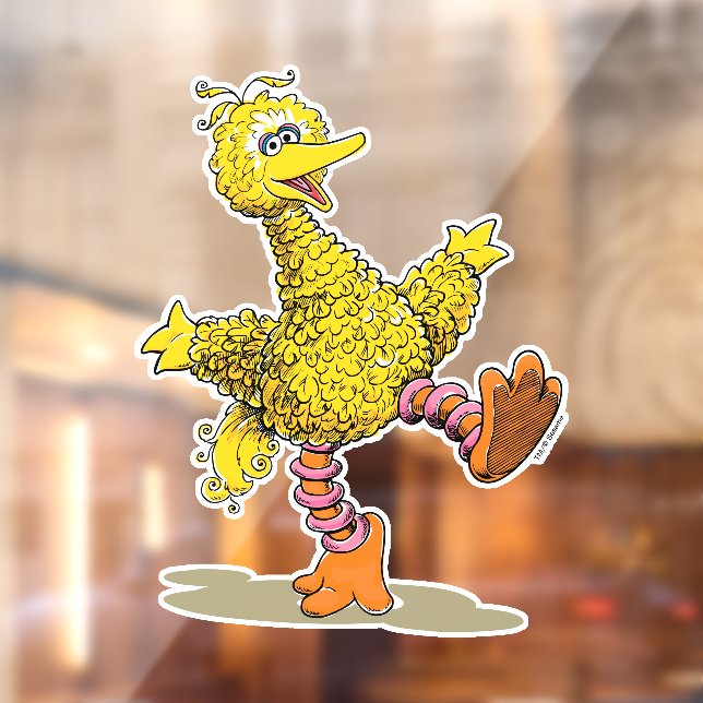 Retro Art Big Bird Fensteraufkleber (Blatt 2)