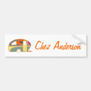 Retro Art Caravan Besitzer Aufkleber Autoaufkleber