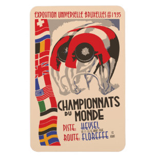 Retro-Art-Deco-Design aus den 1930er Jahren zum Th Magnet