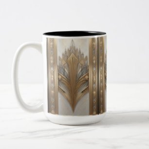 Retro Art Deco Gold Verziert Luxus Tasse der 1930e