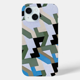 Retro Art Deco Jazz Geometric Zig Zag Muster iPhone 15 Hülle
