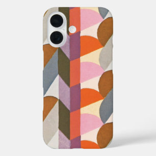 Retro-Art Deco-Jazz-Pastellfarben-Formen-Muster iPhone 16 Hülle