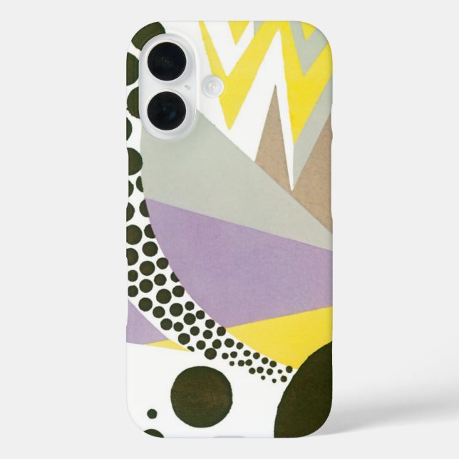 Retro Art Deco Jazz Polka Dots Zig Zag Muster Case-Mate iPhone Hülle (Rückseite)