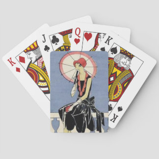 Retro Art Deco Lady Kartenspielen Spielkarten