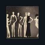 Retro Art Deco Mode Mannequins Holzdruck<br><div class="desc">Retro Art Deco Mode Mannequins</div>