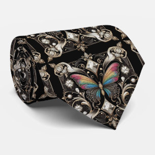 Retro-Art-Deco-Regenbogen-Schmetterling Nouveau Krawatte