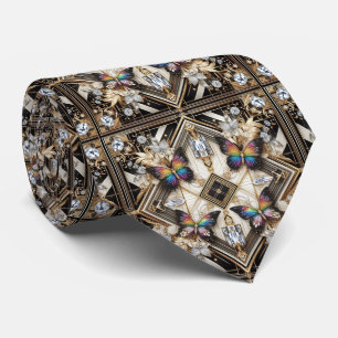 Retro-Art-Deco-Regenbogen-Schmetterling Nouveau Krawatte