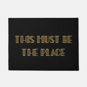 Retro Art Deko Hier muss es sein Fußmatte