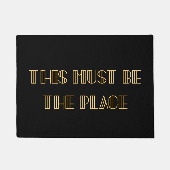 Retro Art Deko Hier muss es sein Fußmatte (Vorderseite)