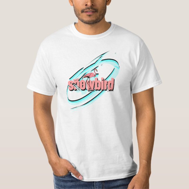 Retro Art-Flamingo-Vogel-Shirt-GalaxieSnowbird T-Shirt (Vorderseite)