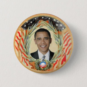 Retro Art-Knopf Obama Button