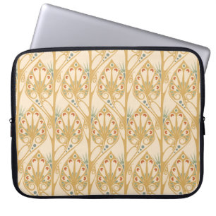 Retro Art Nouveau, abstrakte geometrische Linien. Laptopschutzhülle