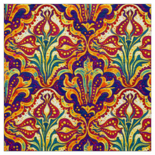 Retro-Art Nouveau-Blumenmuster von Walter Crane Stoff