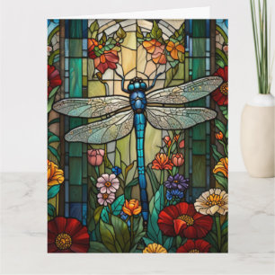 Retro Art Nouveau Dragonfly boho chic Karte