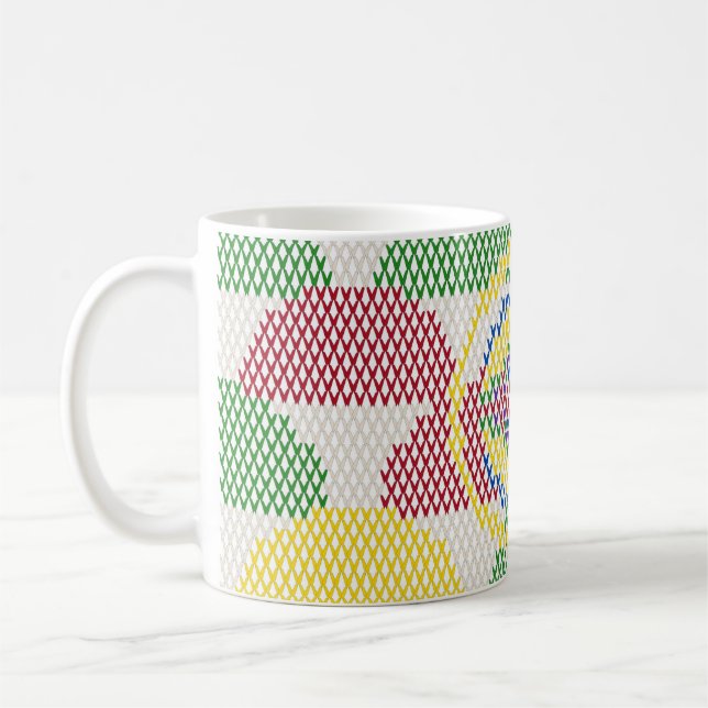 Retro-Art-Nouveau-Muster  Kaffeetasse (Links)