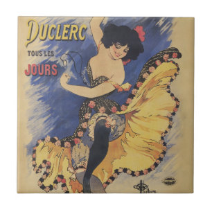Retro Art Nouveau, Spanischer Flamenco-Tänzer Fliese
