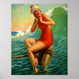 Retro Art Print, "Sitzen Hübsch" Eggleston Poster