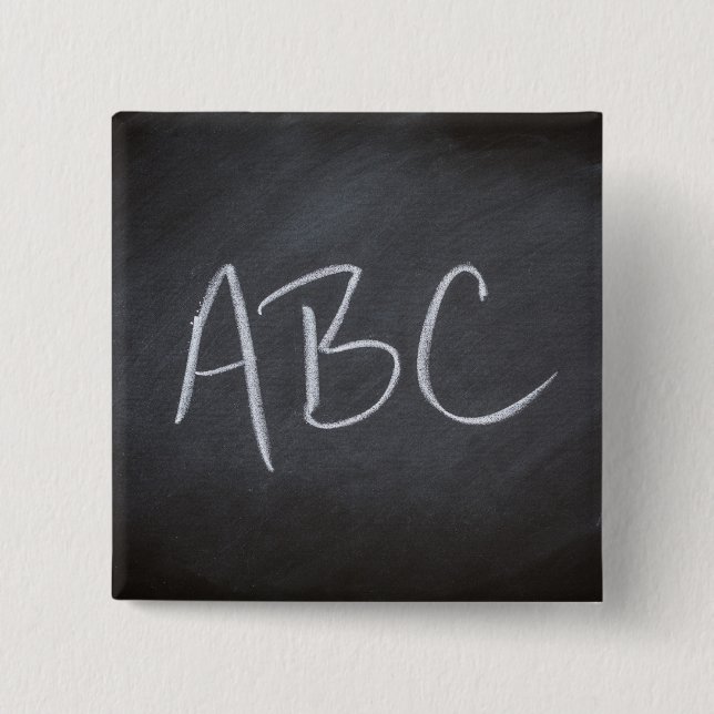Retro Art Tafel-Tafel-Hintergrund ABCs Button (Vorderseite)