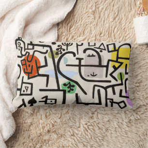 Retro Artistic Comfort - Rich Port von Paul Klee Lendenkissen