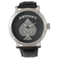 Retro Artistic Poker Ace of Spades Personalisiert