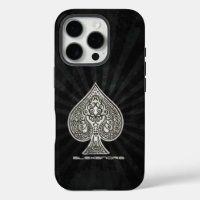 Retro Artistic Poker Ace of Spades Personalisiert