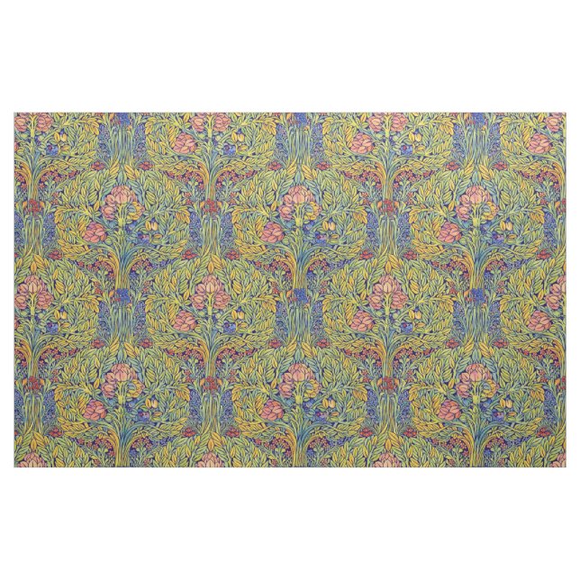 Retro Arts & Crafts style Birds in Trees Pattern Stoff (Fat Quarter (45,7 x 55,9 cm))