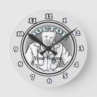 Retro-Arzt Runde Wanduhr