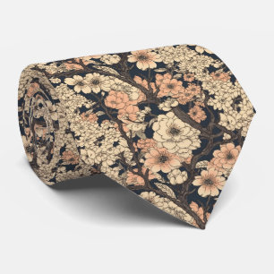 Retro Asian floral Garden Neck Tie Krawatte