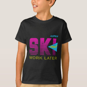 Retro Aspen 80er Colorado Skifahren T-Shirt