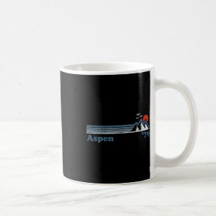 Retro Aspen Ski Resort Colorado Berge Snowboar Kaffeetasse