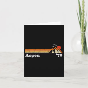 Retro Aspen Ski Resort Colorado Berge Snowboar Karte