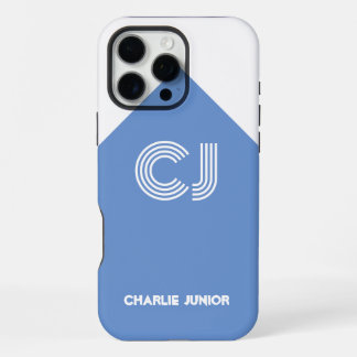 Retro-Ästhetik Aqua-Blau und Weiß mit individuelle iPhone 16 Pro Max Hülle