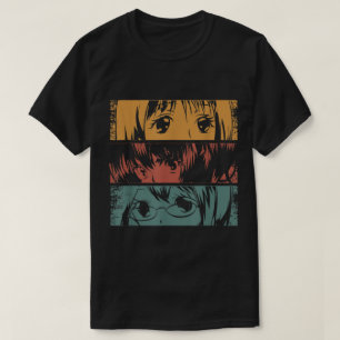 Retro-Ästhetik-Design mit Anime-Augen T-Shirt