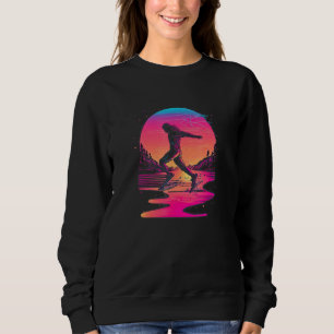 Retro-Ästhetik Eiskunstlauf Sweatshirt