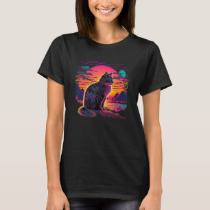Retro-Ästhetik Norwegische Waldkatze T-Shirt
