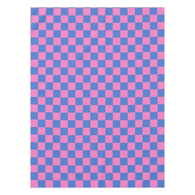 Retro Ästhetische Karton Muster Rosa und Blau Tischdecke (Vorderseite)