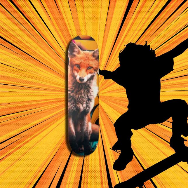 Retro Ästhetische Personalisierte FOX Skateboard (Original and best online Zazzle skateboard shop- Urban Warrior)