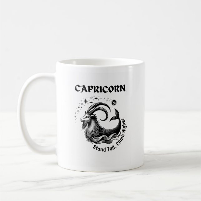 Retro Astrologisches Zeichen - Capricorn Säugling  Kaffeetasse (Links)