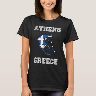 Retro Athens Griechenland hat die Flagge Griechenl T-Shirt