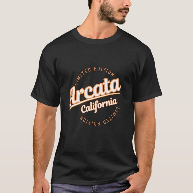 Retro Athletic Arcata Cali Bekleidung T-Shirt (Vorderseite)