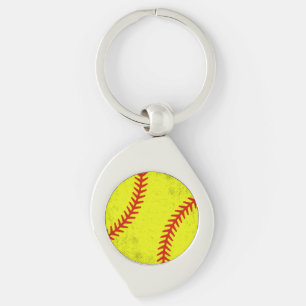 Retro-Athletic-Softball-Fastpitch-Spieltag-Style Schlüsselanhänger