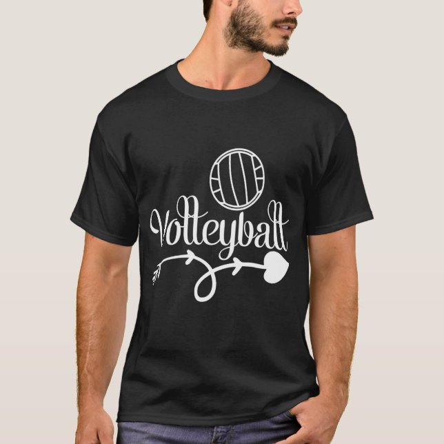 Retro Athletic Volleyball Team Sport Net Spike 39 T-Shirt (Vorderseite)