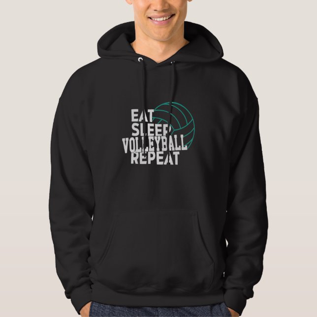 Retro Athletic Volleyball Team Sport Net Spike 76 Hoodie (Vorderseite)