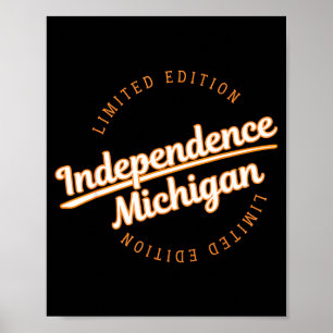 Retro athletische Unabhängigkeit Mi Bekleidung Poster