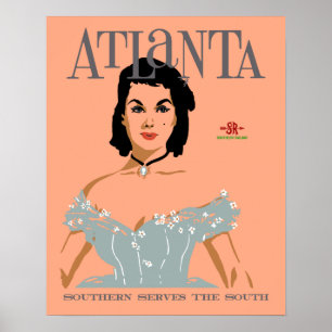 Retro Atlanta Reiseposter Poster