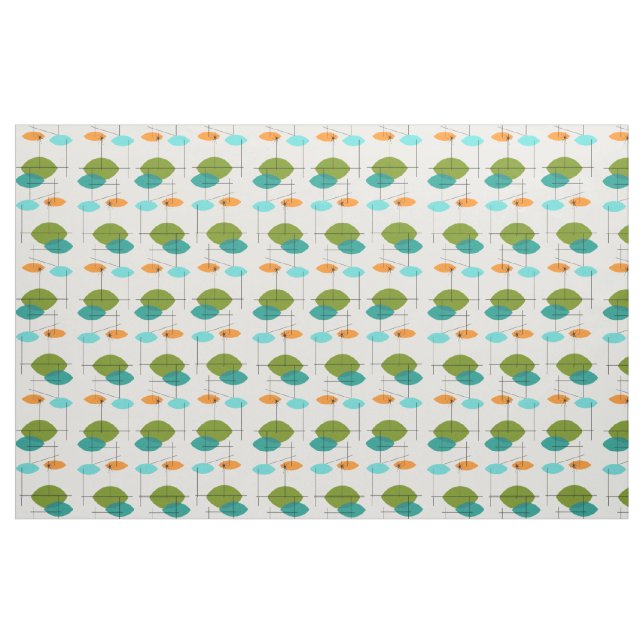 Retro-Atom-Mobil-Pattern-Stoff Stoff (Yard (91,4 cm))