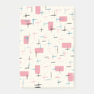 Retro-Atom-Pink-Muster-Post-It-Notes Post-it Klebezettel